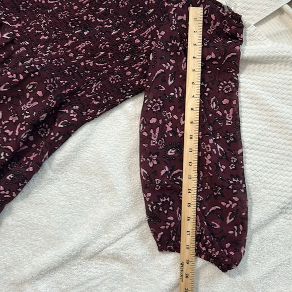 BEACH LUNCH LOUNGE Khaleesi Dress Womens Plus Size XXL Maroon Midi Boho Burgundy - Picture 15 of 17